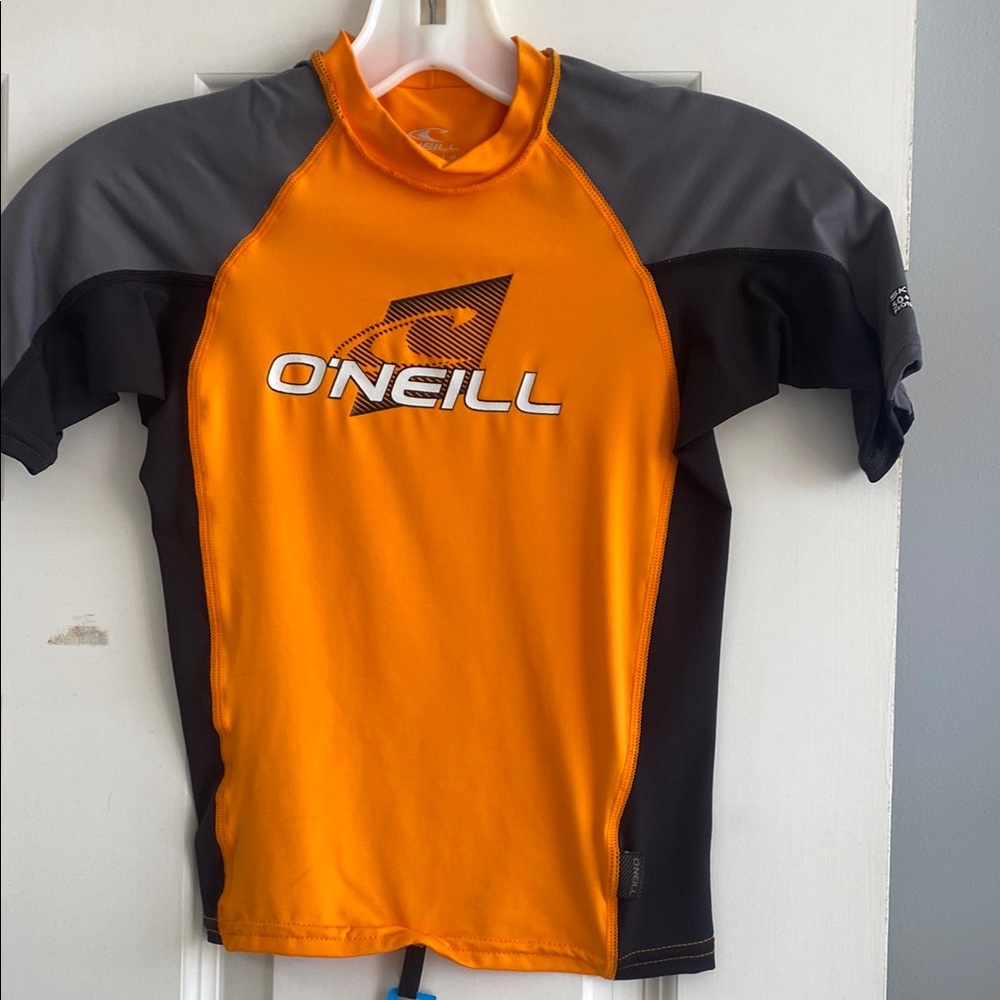 O'Neill Orange and Black Rash Guard